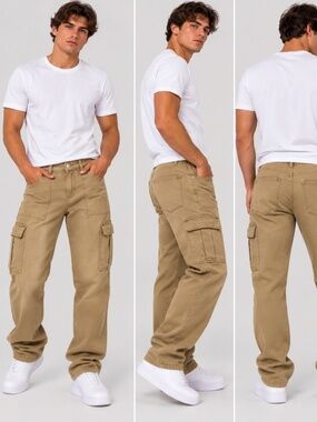Baggy fit street jeans, beige